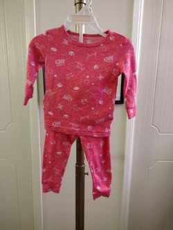 Juicy Couture Baby Girl Sleepwear - Long Sleeve 2 Piece Top & Bottom Pajamas Set 