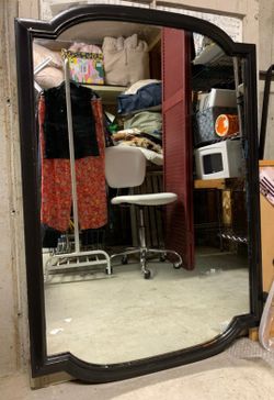 Large Black Horizontal Mirror
