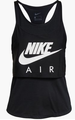 Nike Black and White Air Graphic Layered Running Tank