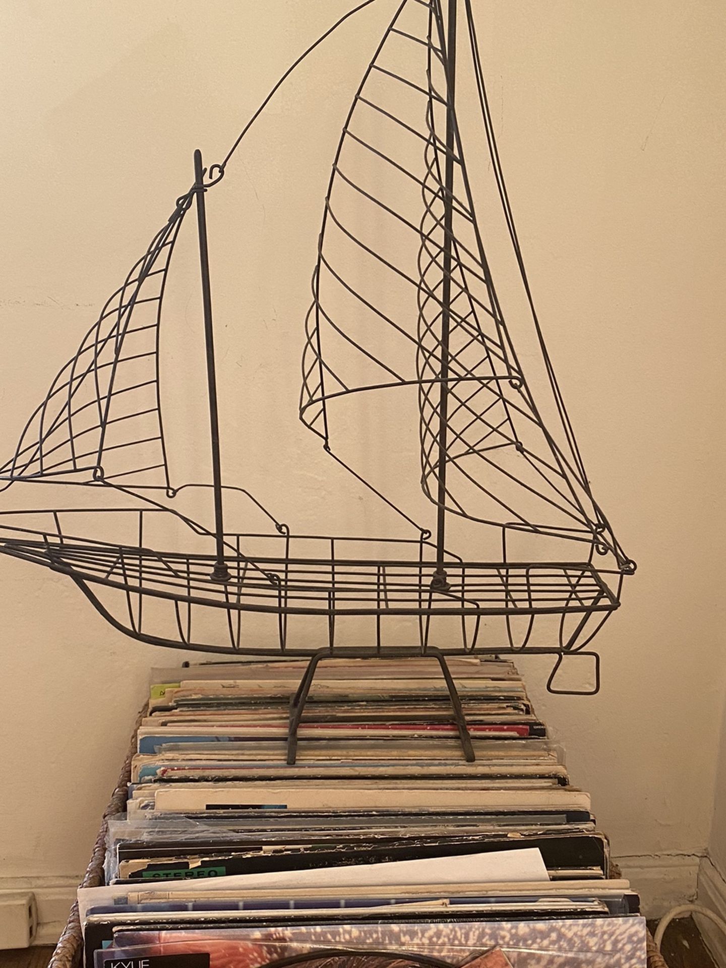 Wire Sailboat Sculpture