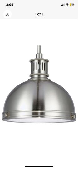 Sea Gull Pratt Street 1 Light 10 inch Pendant, Brushed Nickel, 65085-962 ($75 each)