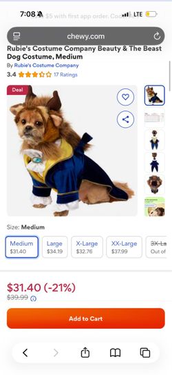 Dog Beast Costume - Size M