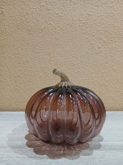 Blown Glass Pumpkin Decor