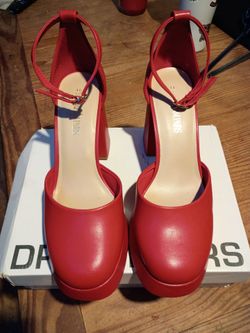 Women's red pumps