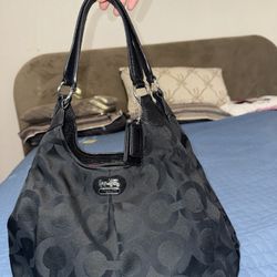 Coach Black Signature Shoulder Bag