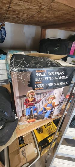 Animated Banjo Skeletons Halloween Decoration