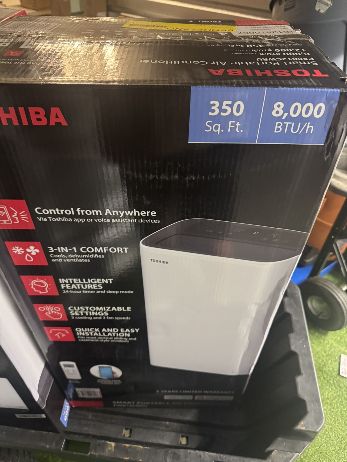 (3) New Toshiba 8,000 BTU Portable Air Conditioner $350 retail $478