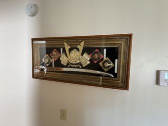Vintage Samurai Set 3D Wall Display 