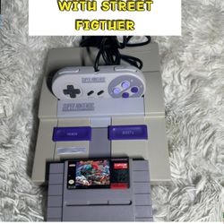 SUPER NINTENDO WITH STREET FIGHTER BUNDLE READY TO PLUG N PLAY