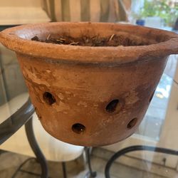 Clay Orchid Planter/Pot 4” X 7” No Cracks