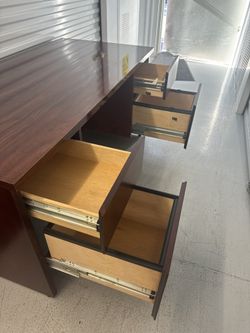 Inwood Set Of Executive Desk And A Round Table For Sale 