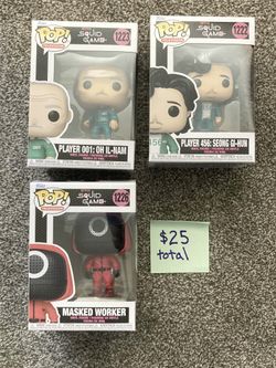 Funko Pop - Squid Games - Player 001, 456, Masked Worker (1223, 1222, 1226)