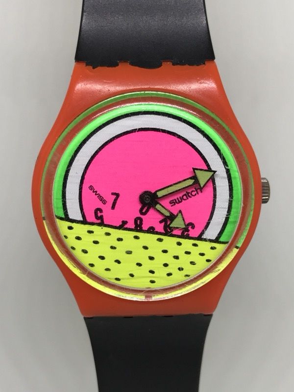 Rare Vintage 1985 Swatch Watch Breakdance GO001 Keith Haring Schmid Müller Ltd