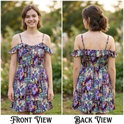 Girls OP multicolored BoHo style dress size s/ch 3-5
