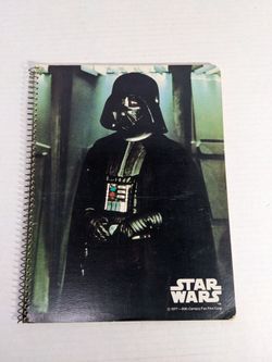 Vintage 1977 Mead Star Wars Darth Vader 60 page Spiral Ring Notebook with Bonus