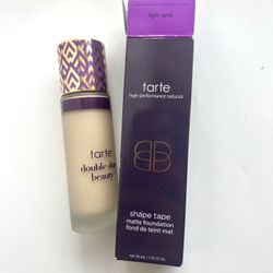 TARTE SHAPE TAPE MATTE FOUNDATION Double Duty Beauty ~ Light Sand 30ml NIB
