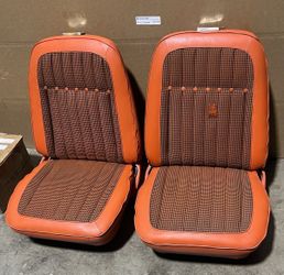 1969 Camaro orange seats w/backs,side covers and track knobs