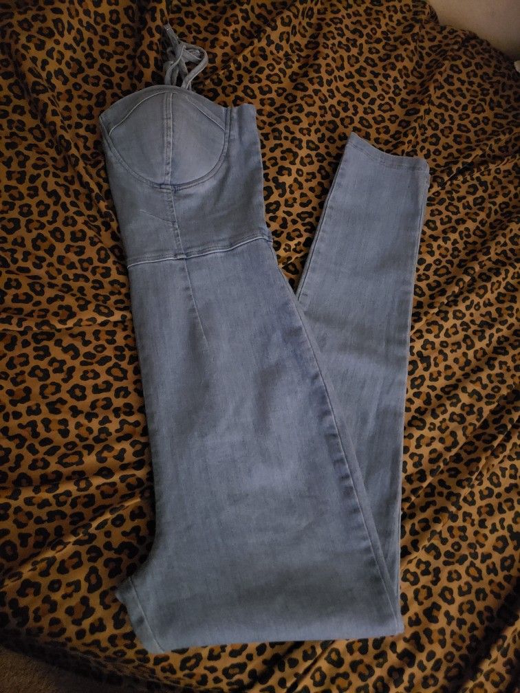 Haute Monde Denim Jumpsuit