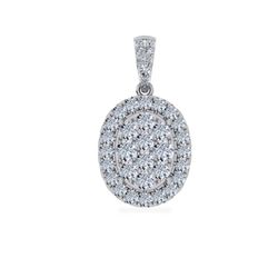 REAL 14K WHITE GOLD PENDANT 