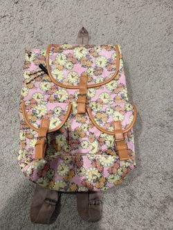 Girls backpack flowers style 17” lenght 13” wide.