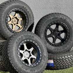 NEW Toyota 17” Lock Wheels Tacoma 6 lug Rims 4Runner 265/70R17 A/T Tires FJ Cruiser Sequoia Tundra