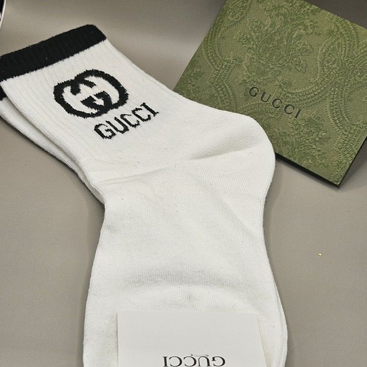 Gucci Socks White With Monogram