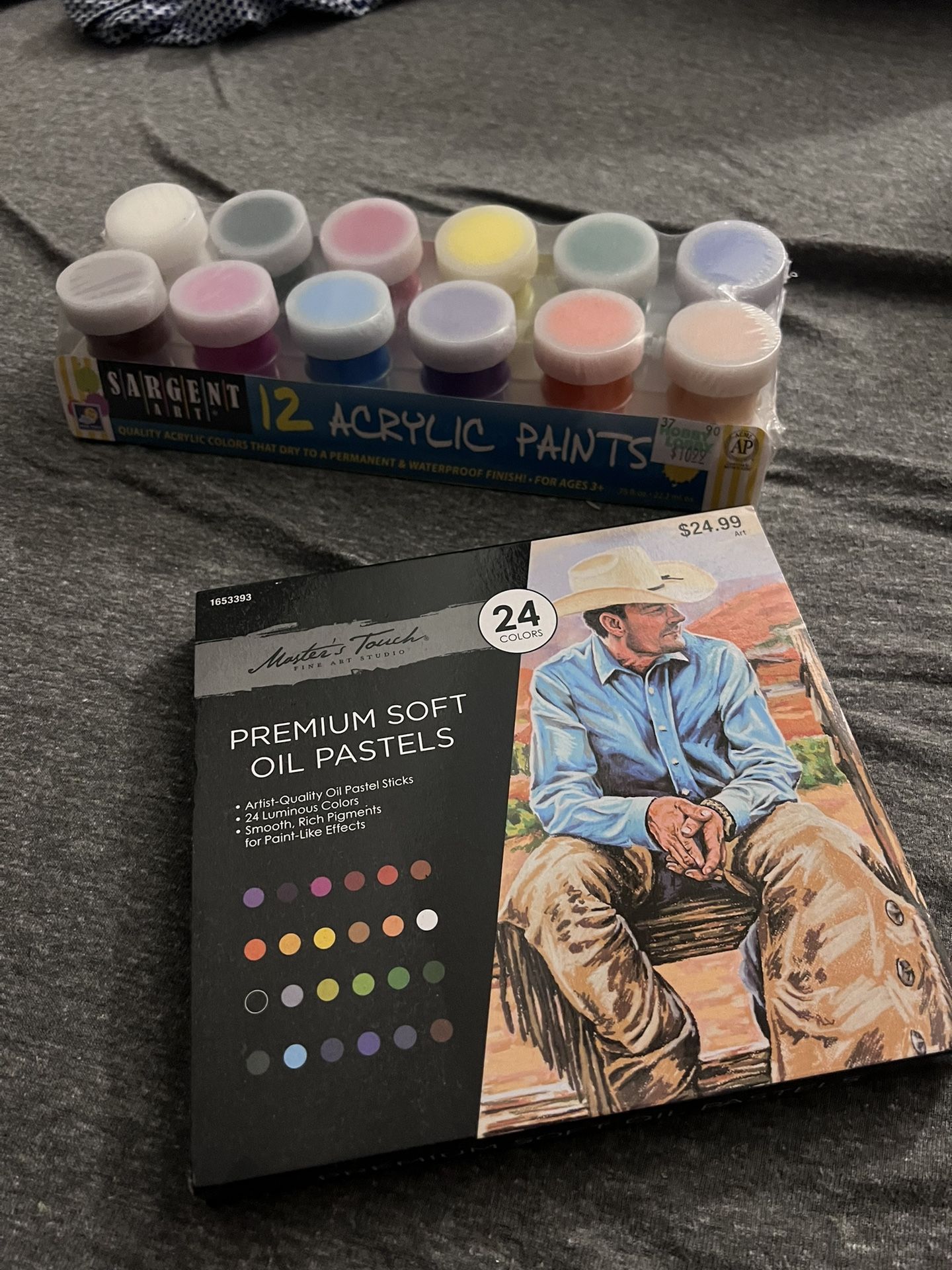 Oil Pastels And Acrylic Paints