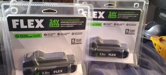 Two New 2.5ah 24volt Flex Batteries