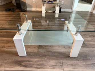 Glass coffee table & Side Table