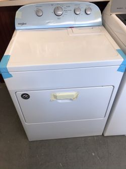 New scratch and dent whirlpool dryer. 1 year warranty