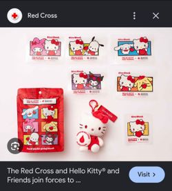 American Red Cross x Hello Kitty and Friends Blind Bag Key Chain Plush Sealed