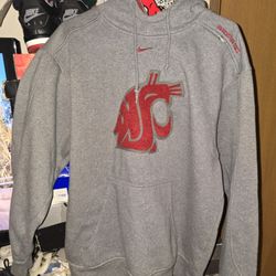 Vintage Nike Y2K Washington State Center Swoosh NCAA Hoodie Sweater Men's Size medium fits large 