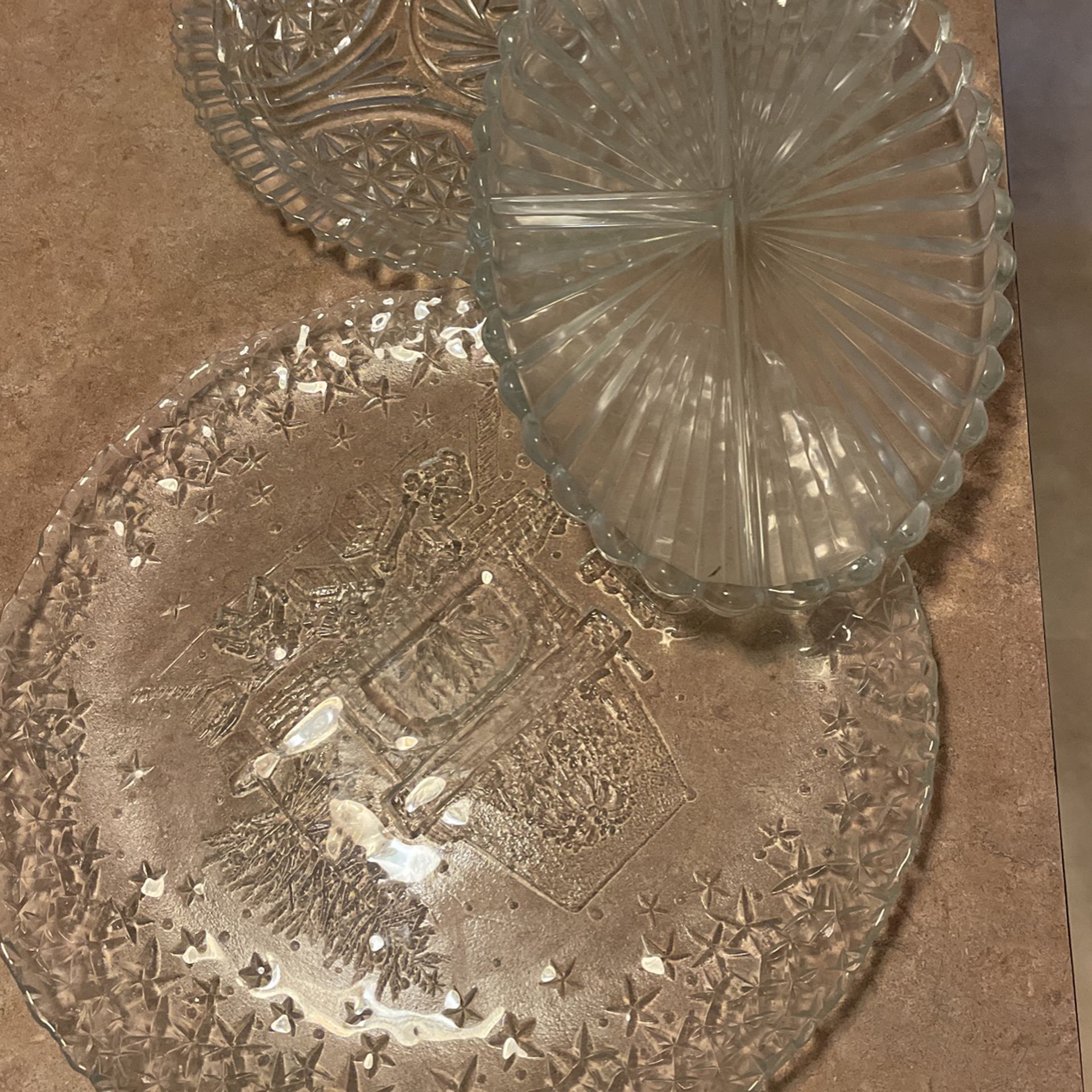 Vintage Glass Platters 