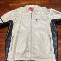 IB Exchange Irwin Bilerman racing grandprix moto Motorcycle men Jacket M White, Size XXL