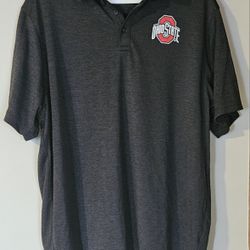 OHIO STATE BUCKEYS NCAA MENS TOP OF THE WORLD HORIZON LOGO POLO SHIRT XL