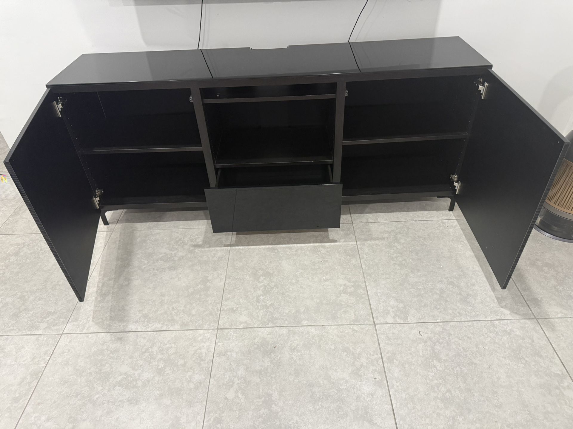 IKEA Black TV Storage Console 