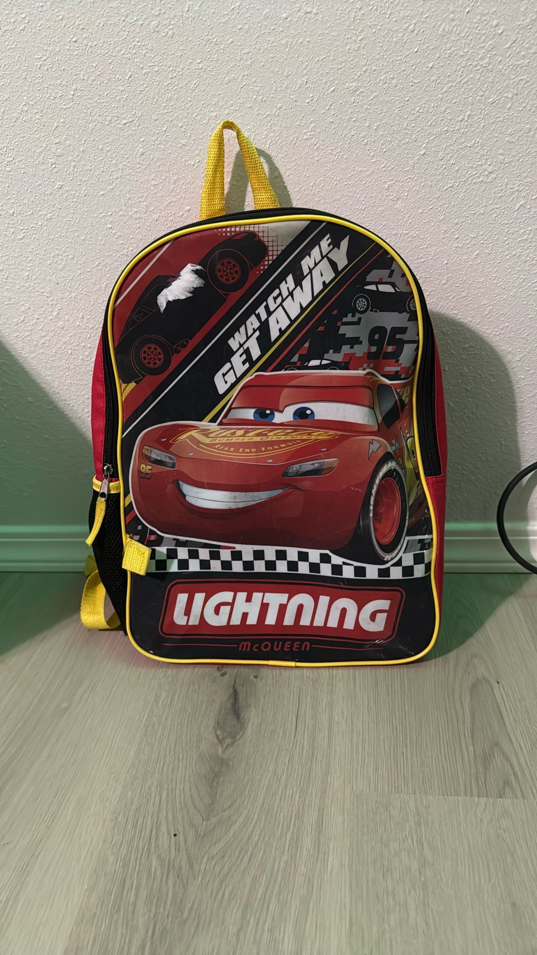 Disney Lightning McQueen backpack Cars movie cartoon animation school bag