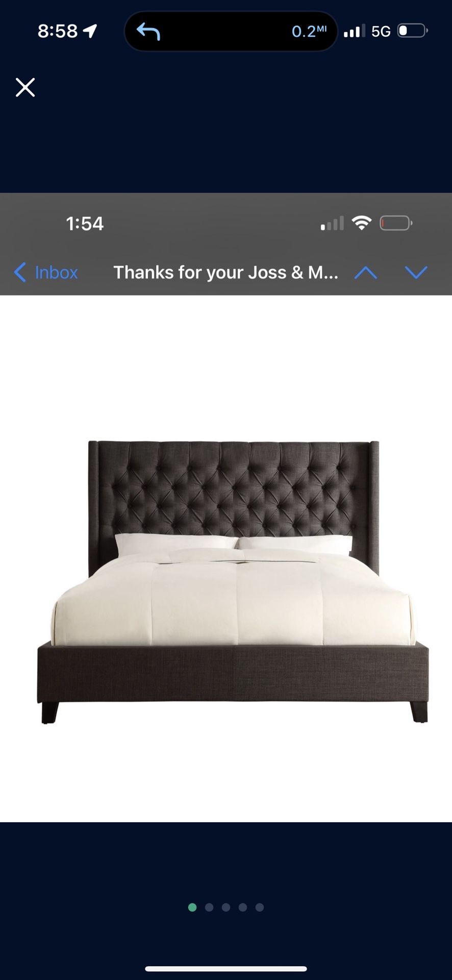 queen Bedframe:  FREE Box Spring Included 