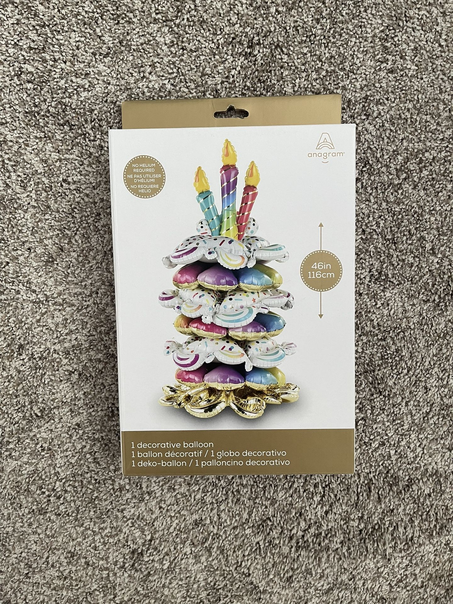 Cake Stacker Foil Balloon 46”