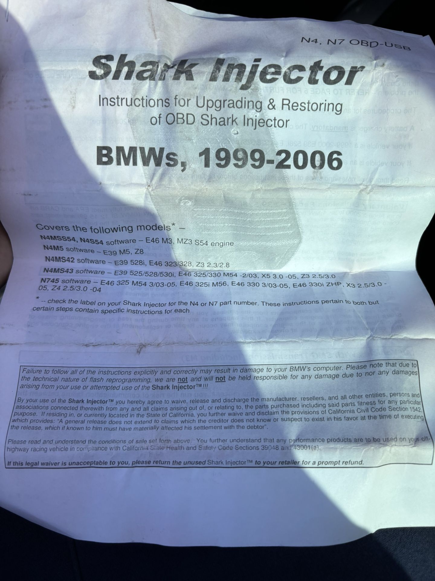 Shark Injector Tuner Bmw E46