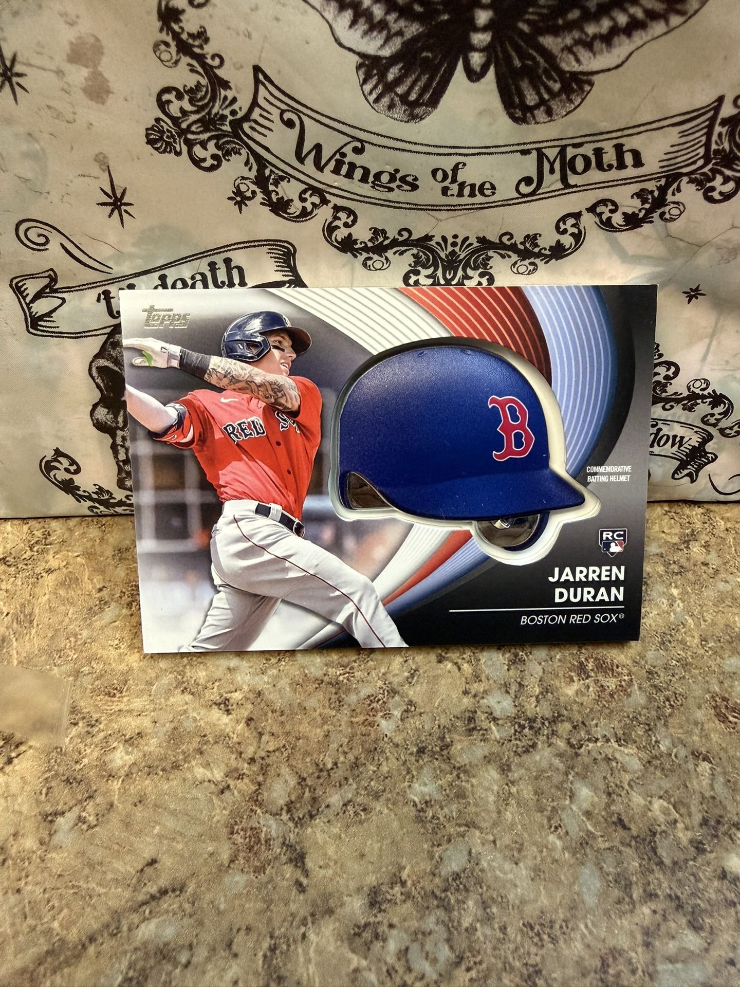 Boston Red Sox Jarren Duran Commemorative Batting Helmet 2022 Topps Series 2 