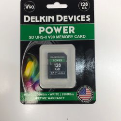 Delkin Devices SD V90 128gb Brand New