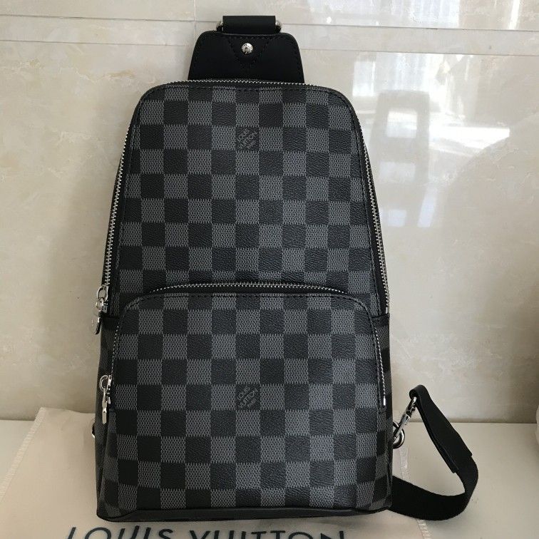 LOUIS VUITTON Avenue Sling Bag Damier Graphite Backpack shoulder
