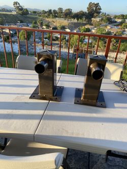 Brown Metal Post Stands