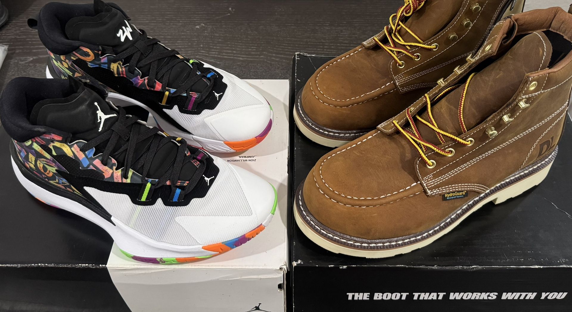 Men’s Work Boots And Jordans Brand New
