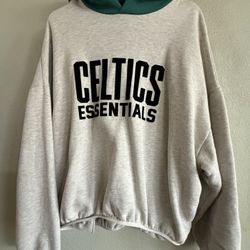 ESSENTIALS CELTICS HOODIE - LIGHT HEATHER / L