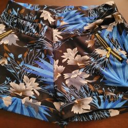 STVLC floral print women's shorts with zippered pockets