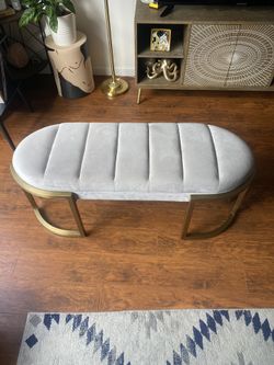 MoDRN Glam Marni Channel Tufted Bench