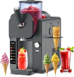 K525 $155  Ice Cream & Slushie Maker 70 oz, 6 Programs, Adjustable Thickness, Home 6 preset programs: ice cream, milkshake, cocktail, frappés. 9-level