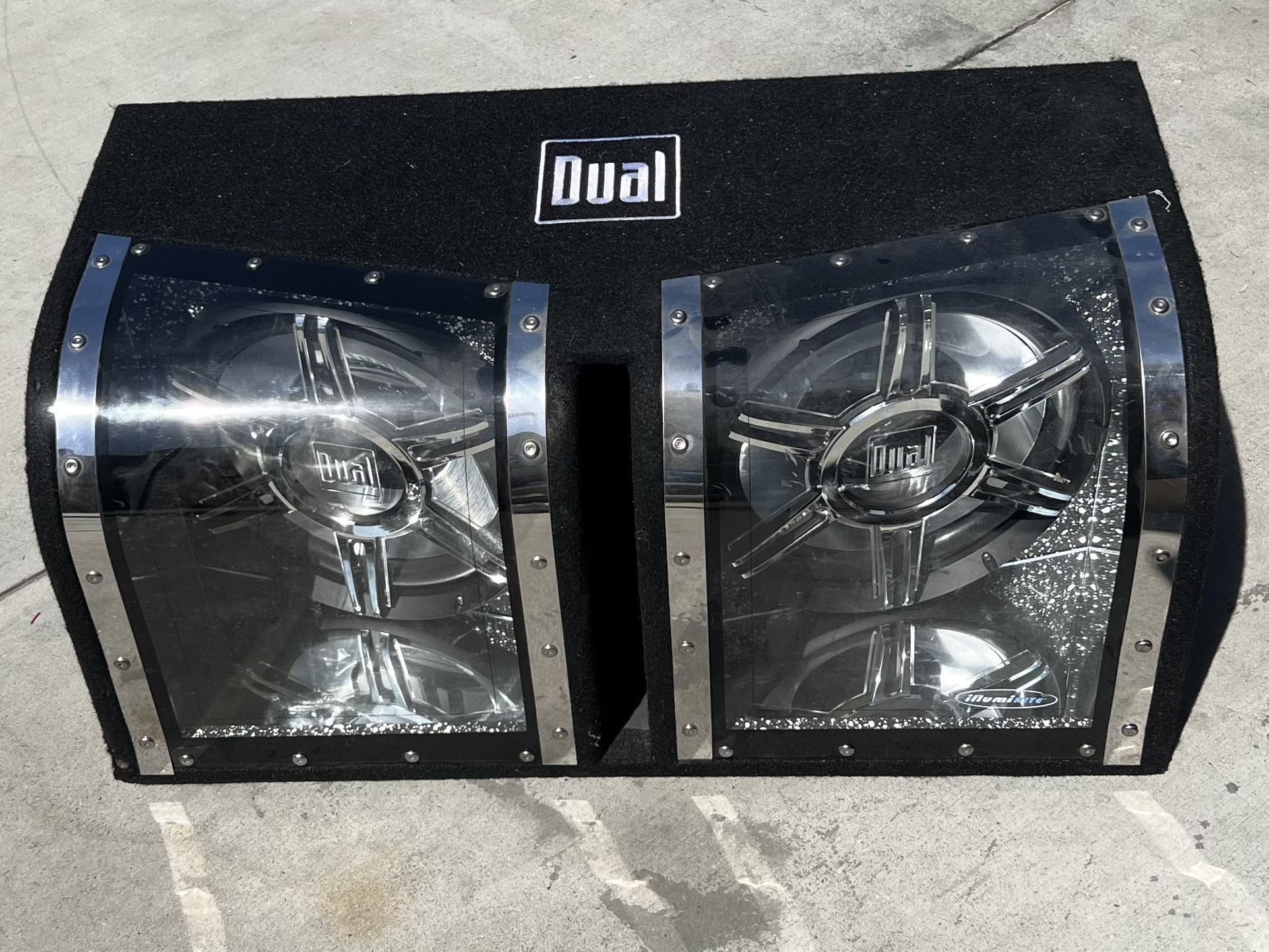 (1) Pair Of 15’’ Sub-woofers (DUAL brand) in Carpeted Box
